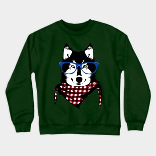 Hipster Wolf Crewneck Sweatshirt